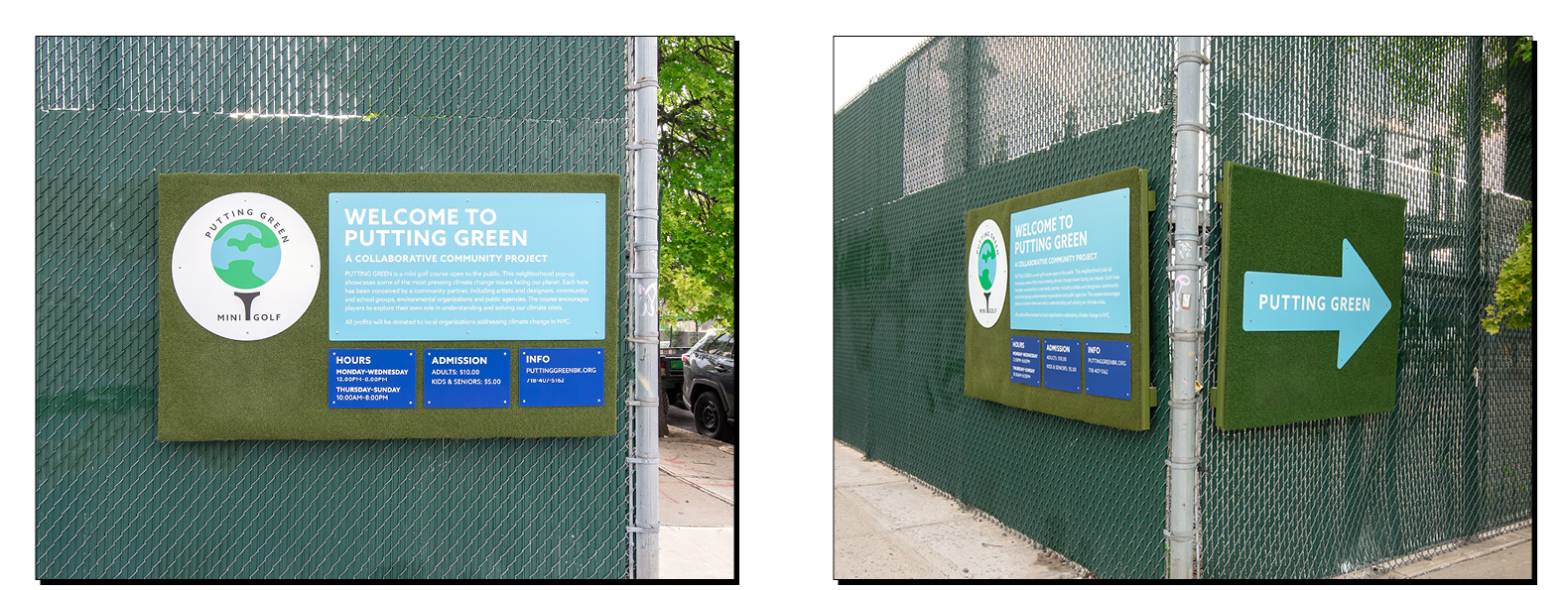 Putting Green Entry Signs